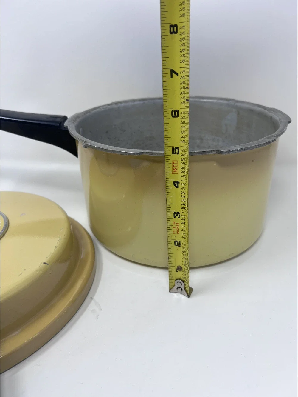 Vintage Mirro-Matic Yellow Pressure Cooker with Steam Basket